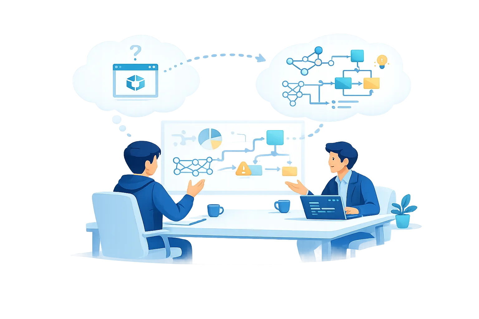 Illustration representing saying "I don't know" in interviews